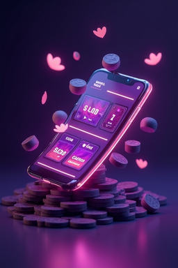 Smartphone con app casino